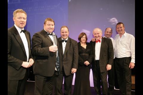 The team of Kingspan Insulated Panels, Manufacturer of the Year, celebrate